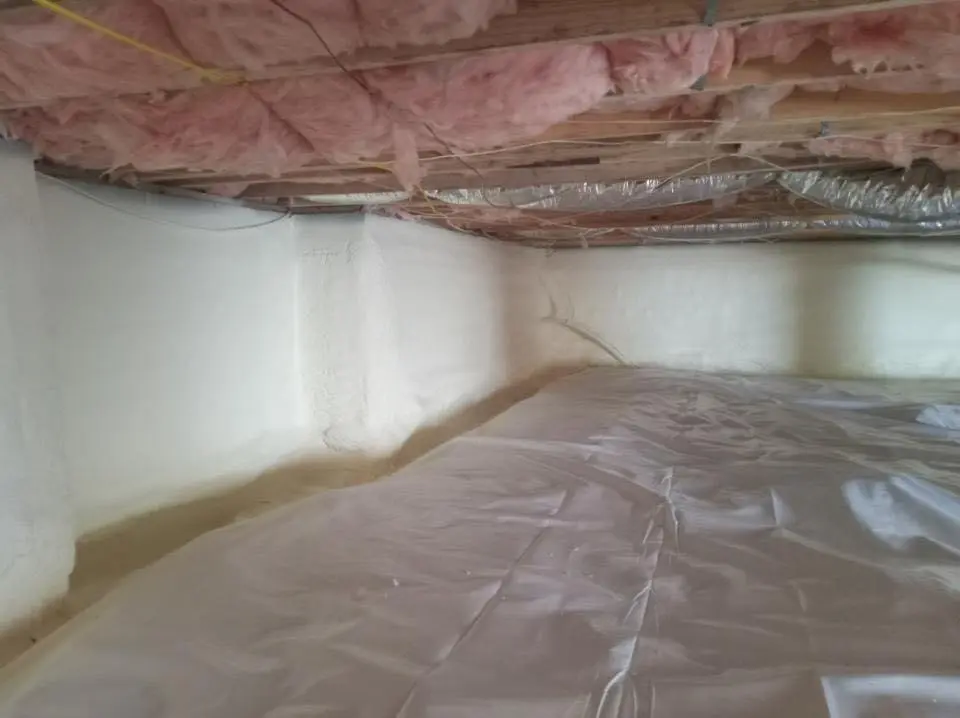 Crawl space encapsulation with closed-cell spray foam for Roof Leak Repair in Whiskey Creek