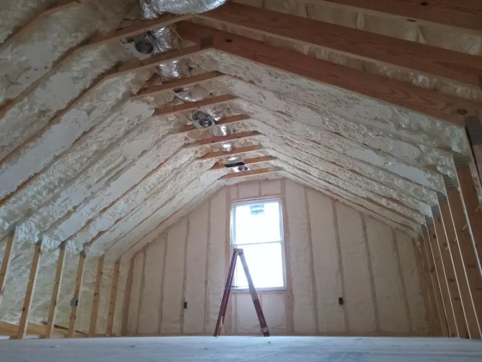 Spray foam roofing application for Crawl Space Insulation project in Whiskey Creek